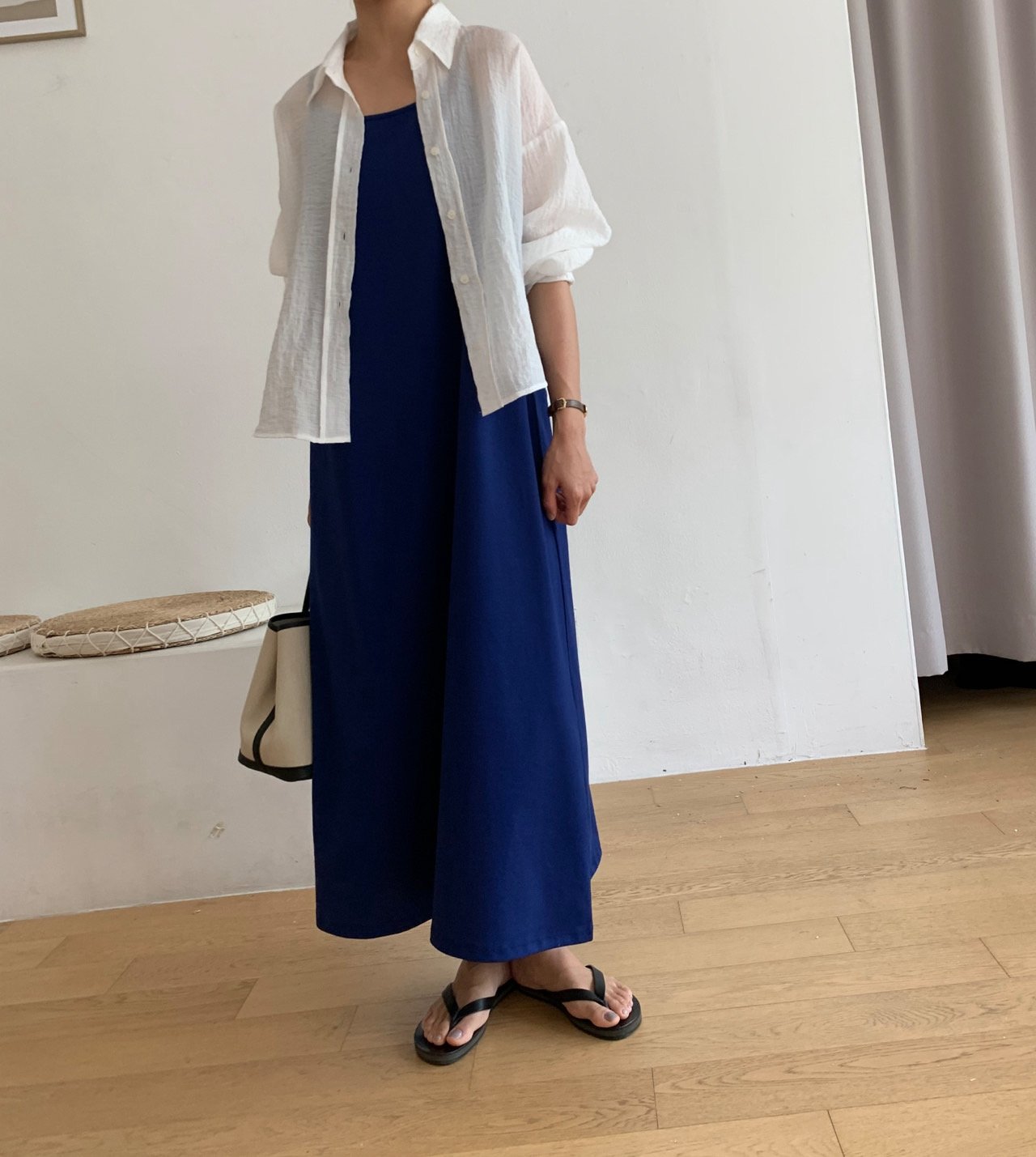 Sleeveless cotton dress