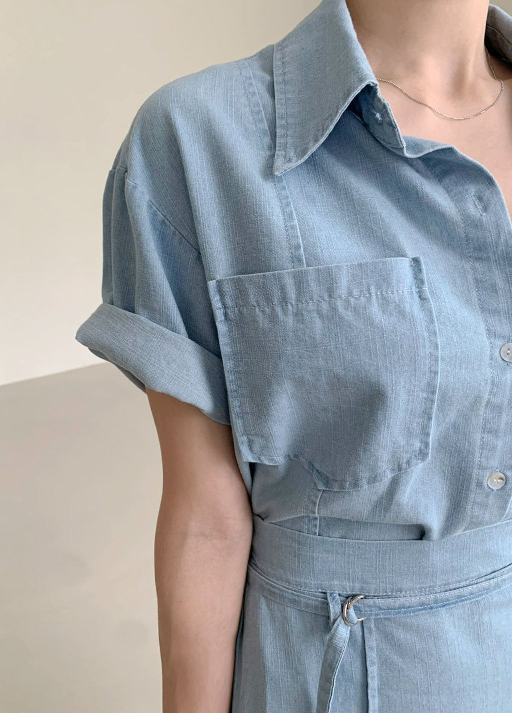 Tencel denim skirt set
