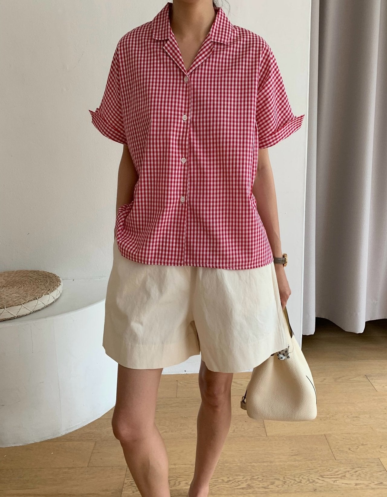 Gingham checkered shirt