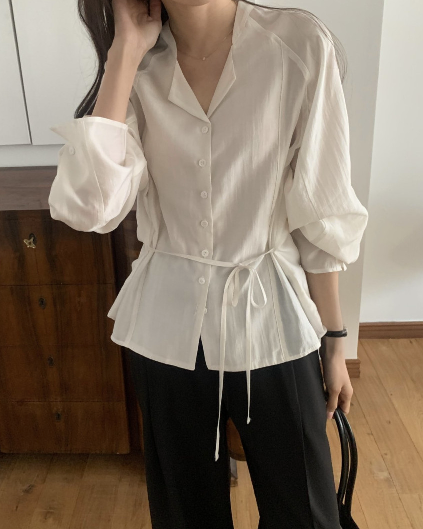 Tencel collar blouse