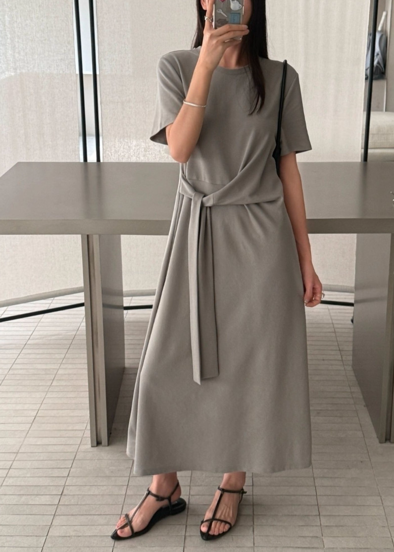 Waist sash dress