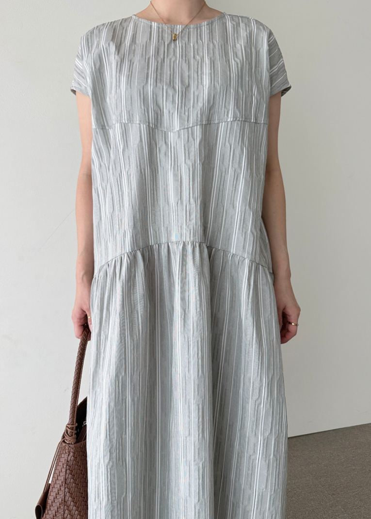 Seersucker striped dress