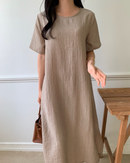 Minimal round neck dress