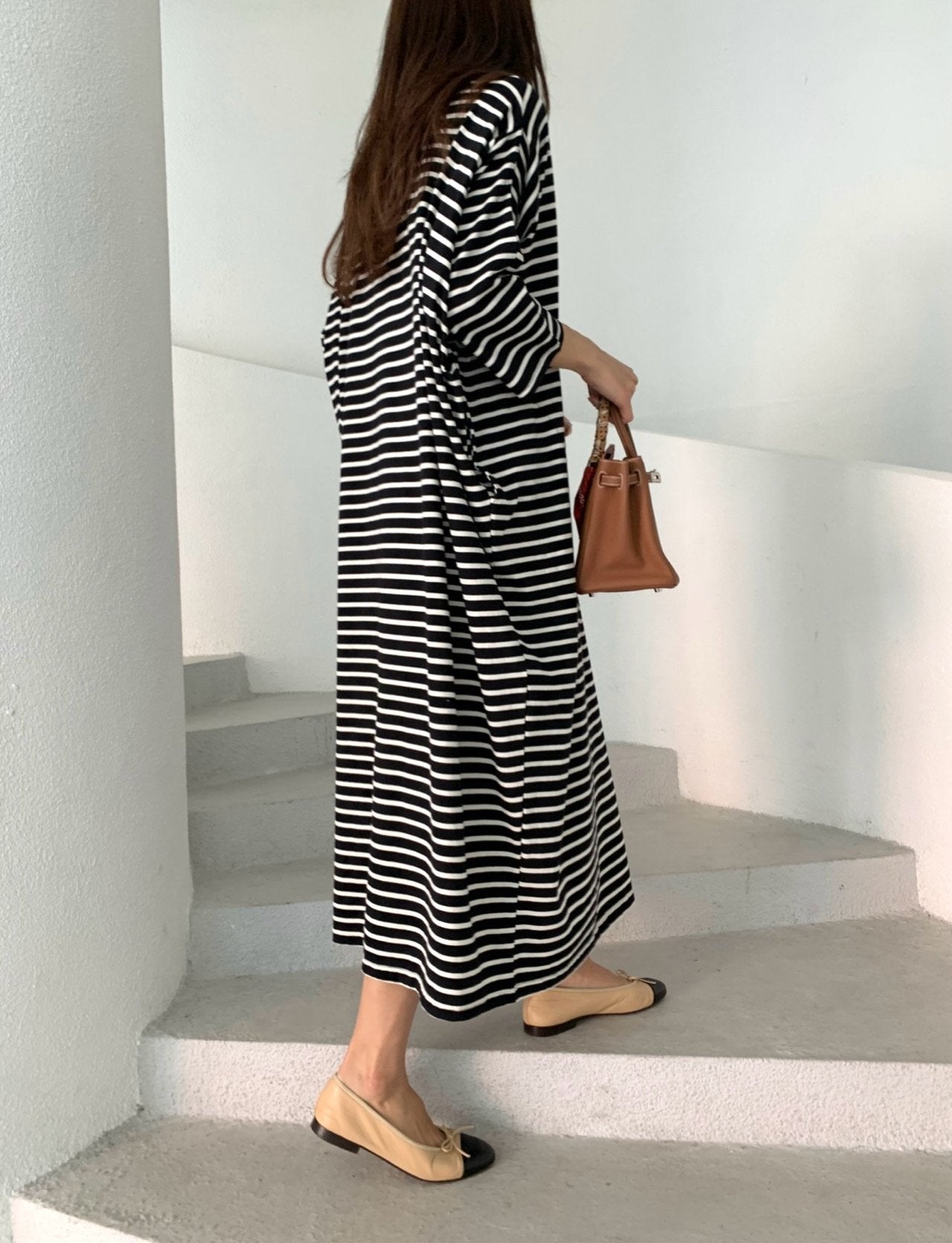 Striped long dress