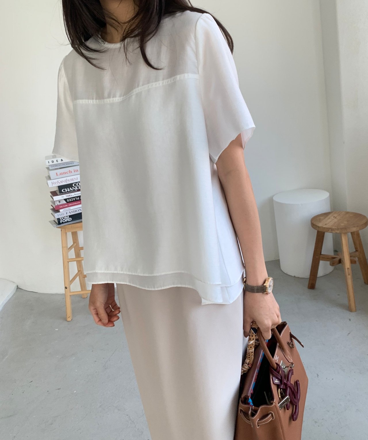 Double-layered blouse