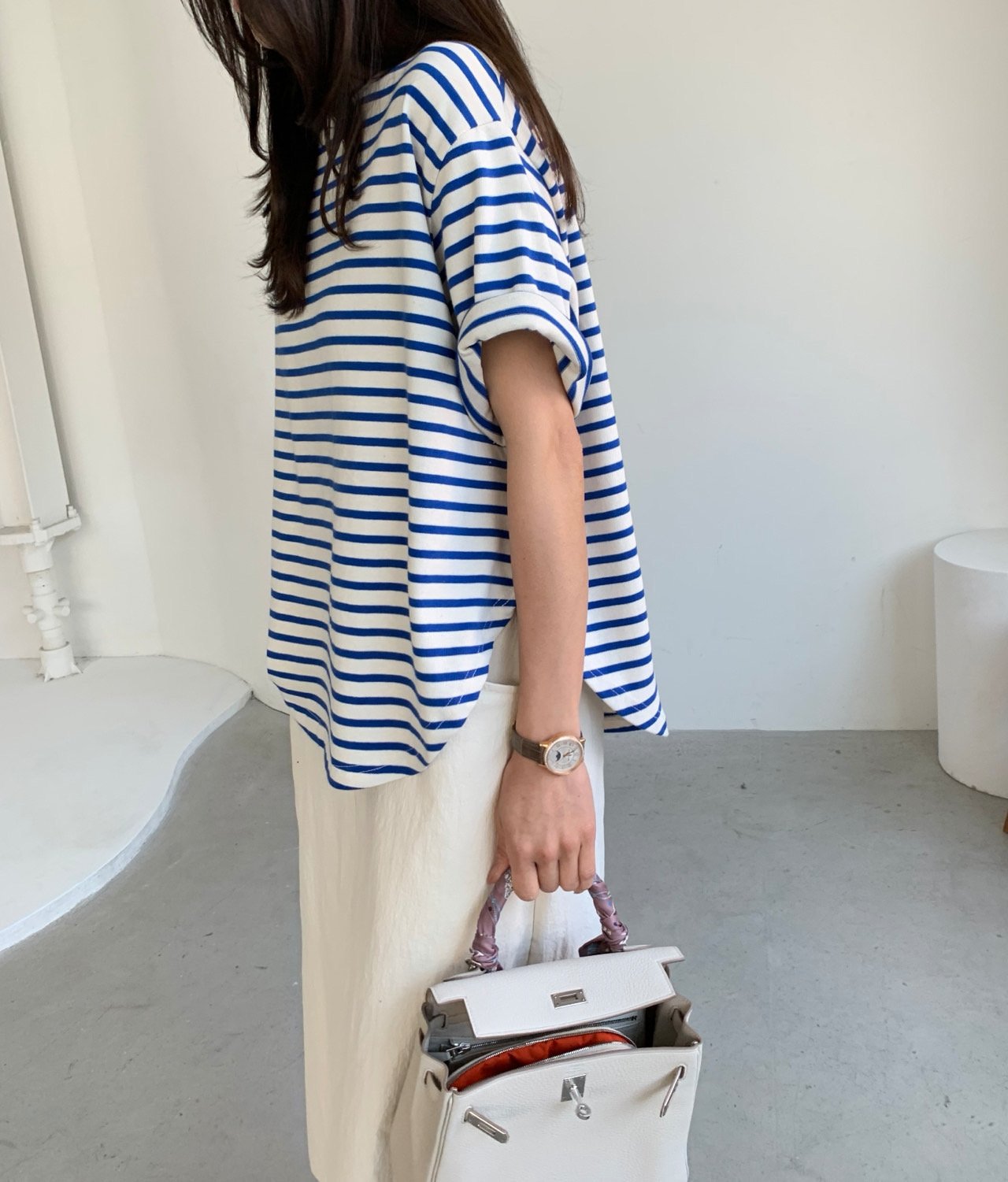 Batwing striped t-shirt