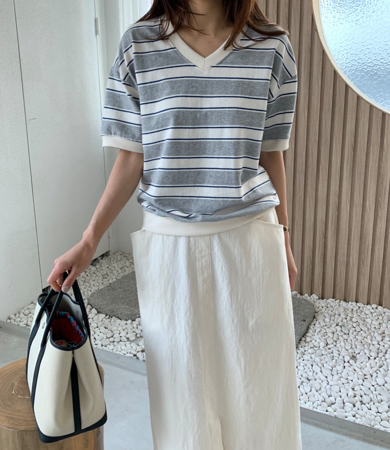 Summer striped sweatshirt