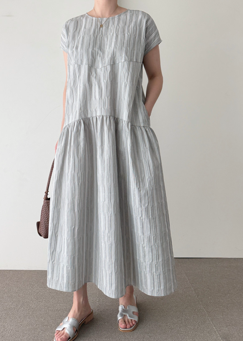 Seersucker striped dress