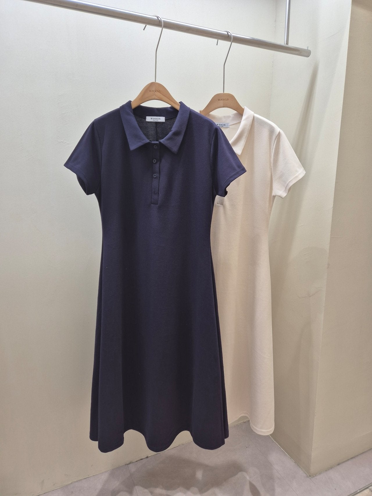 Collar pique dress