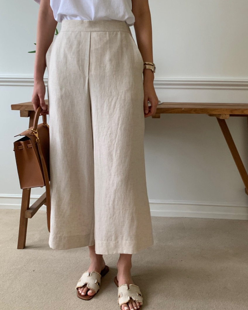 Tencel wide pants