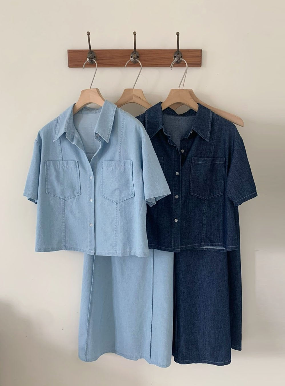 Tencel denim skirt set