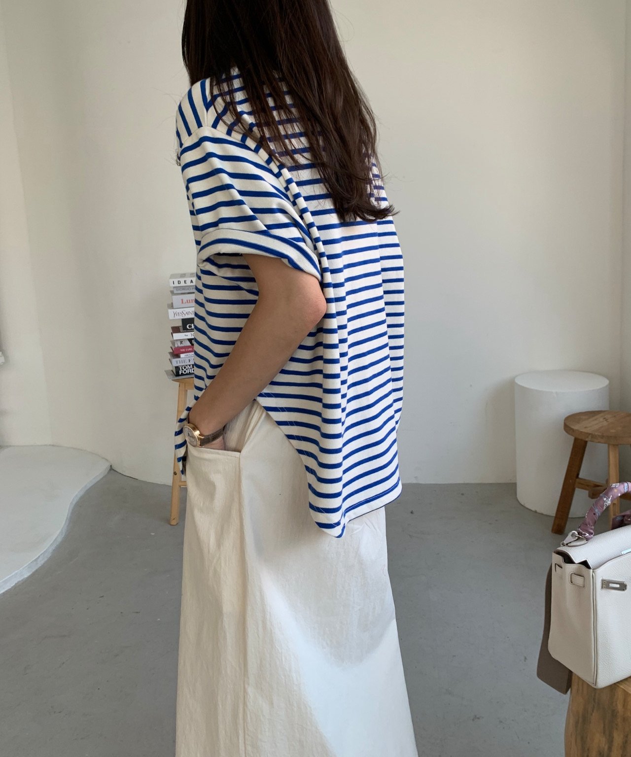 Batwing striped t-shirt