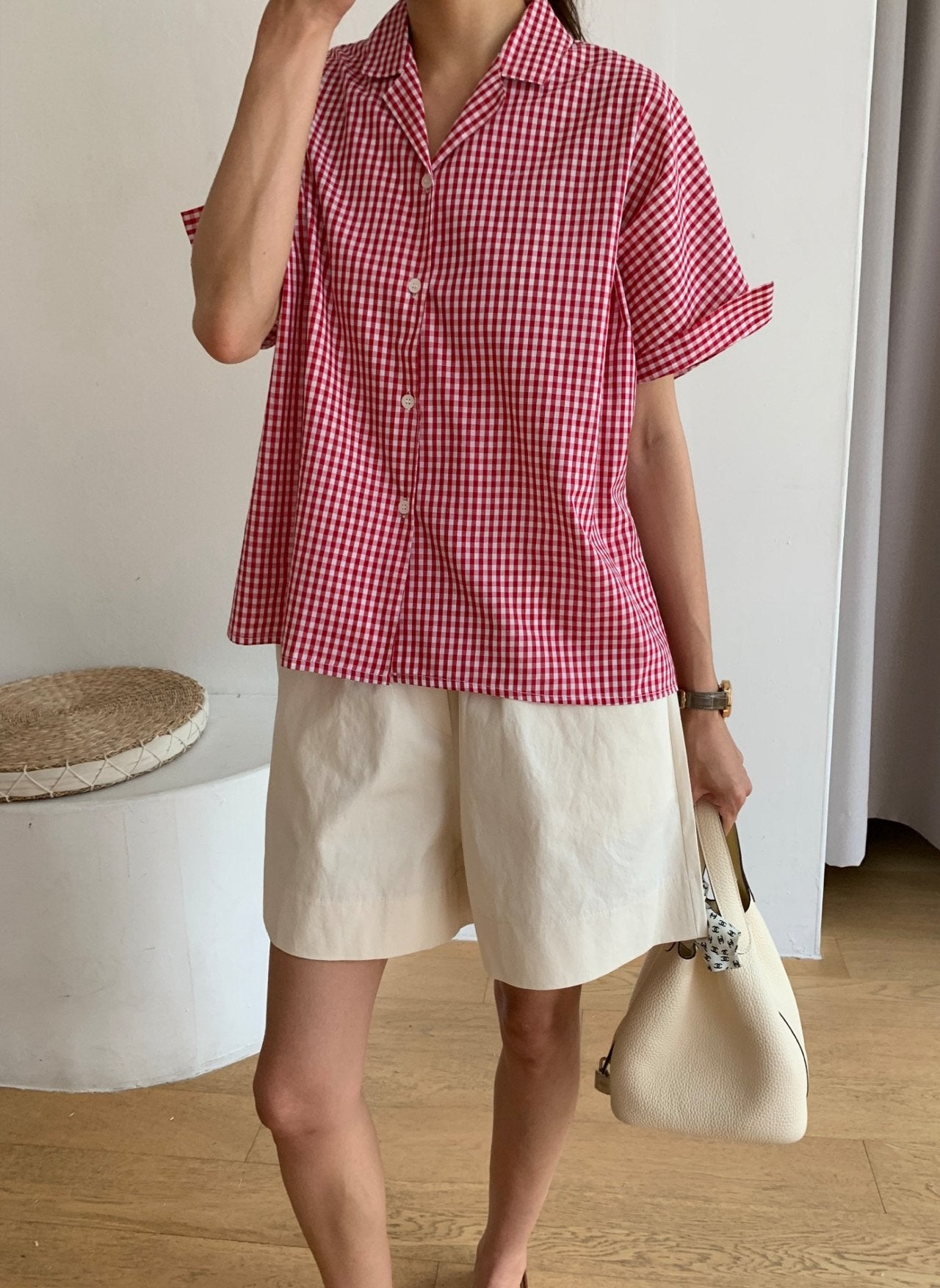 Gingham checkered shirt