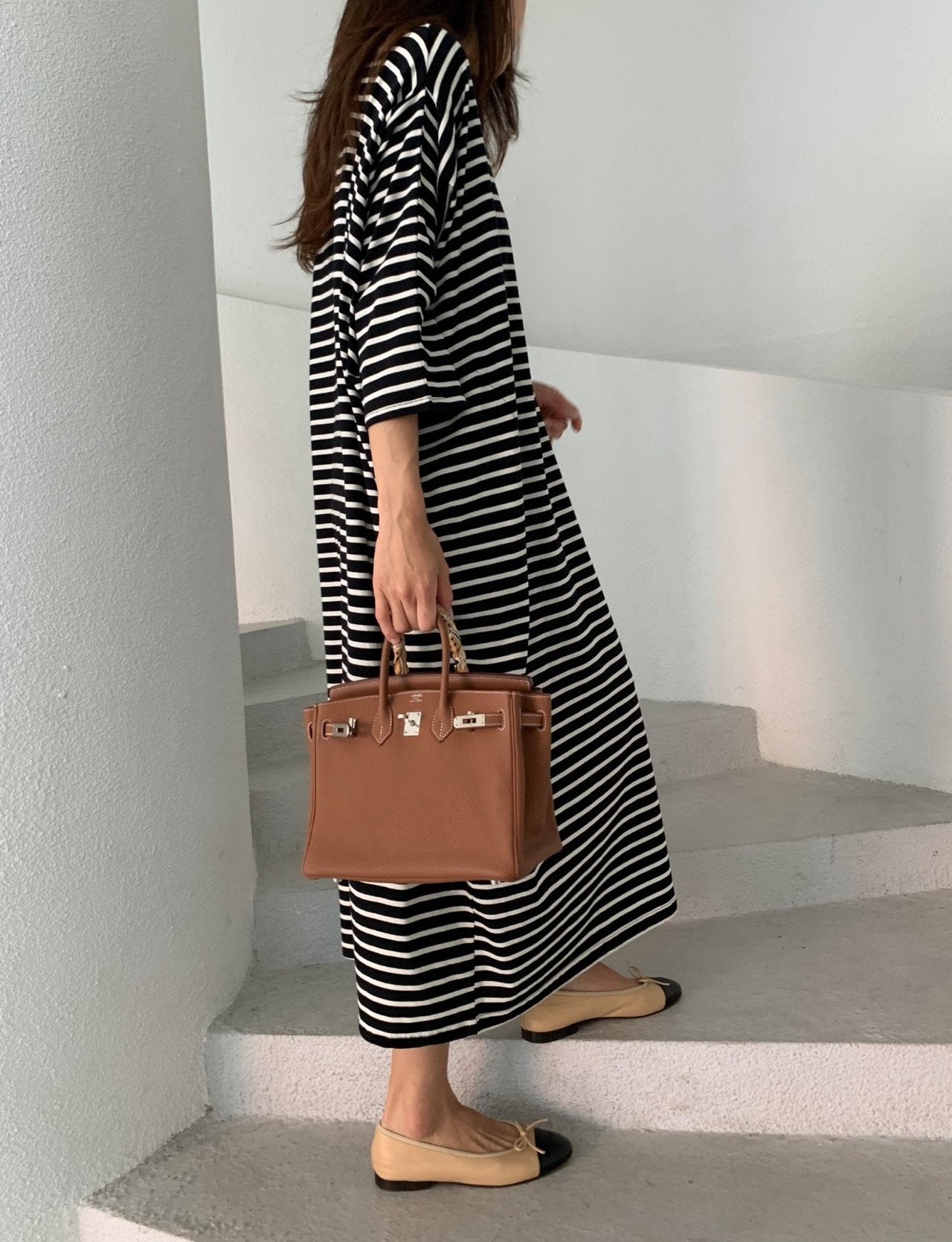 Striped long dress