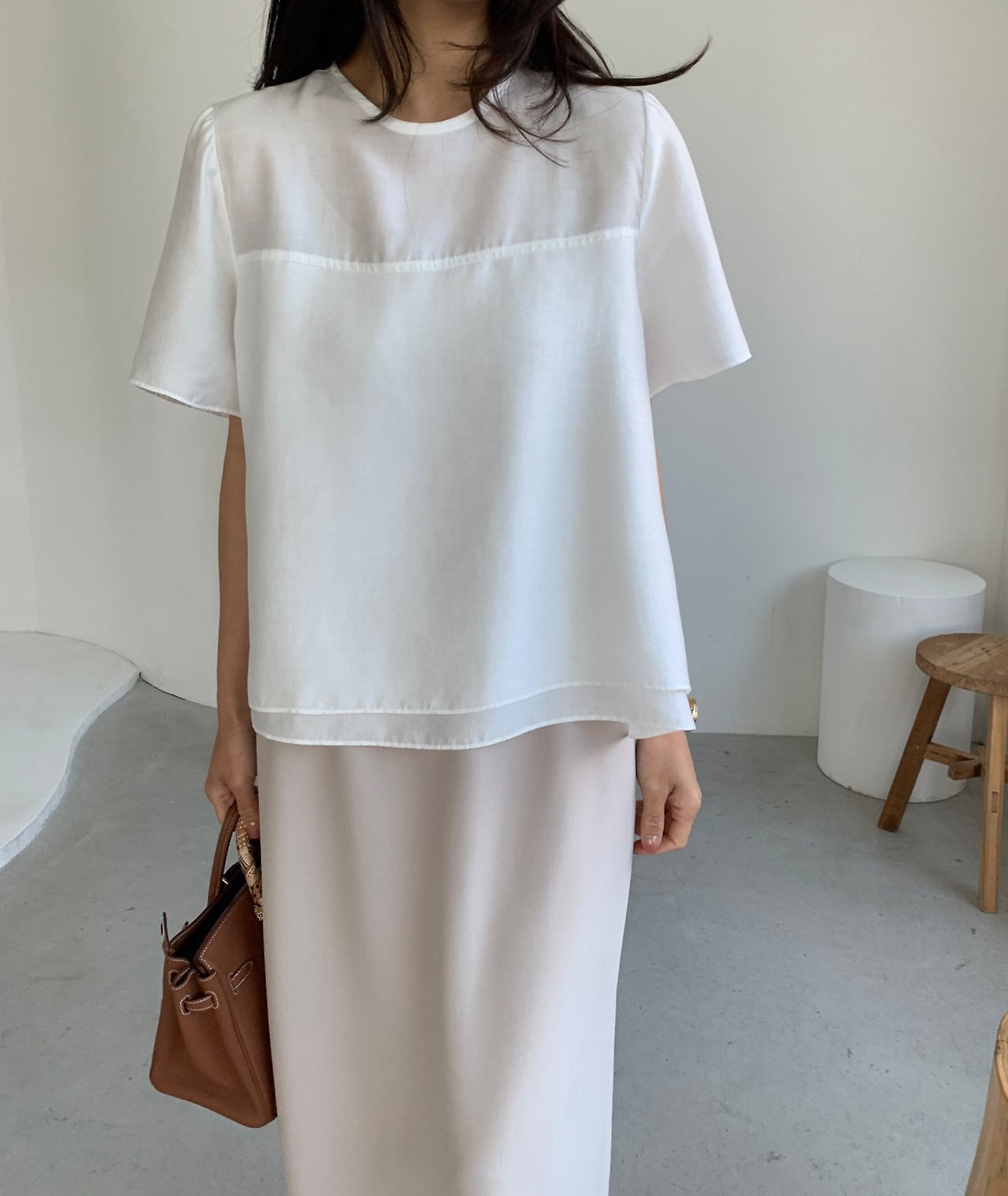 Double-layered blouse
