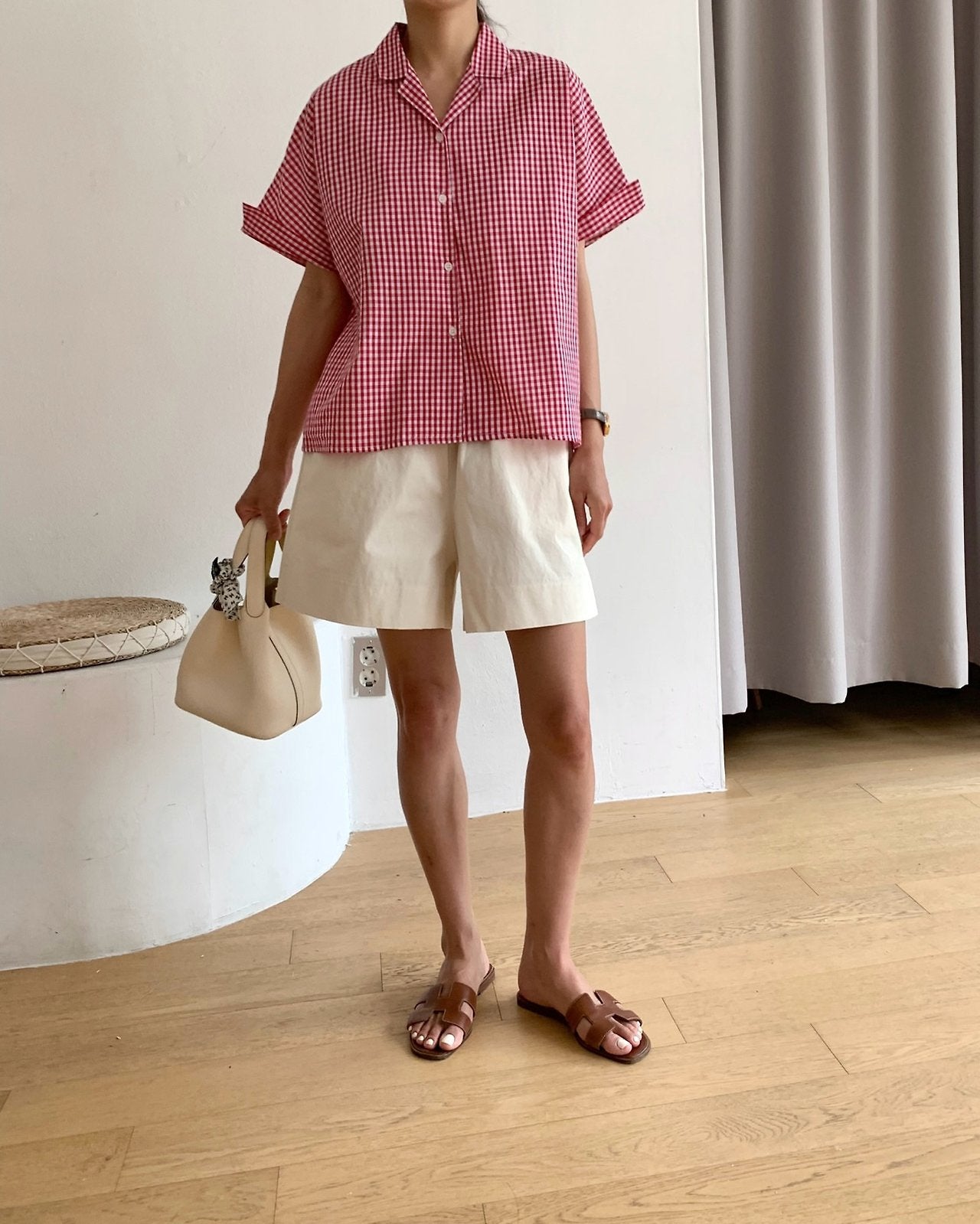 Gingham checkered shirt