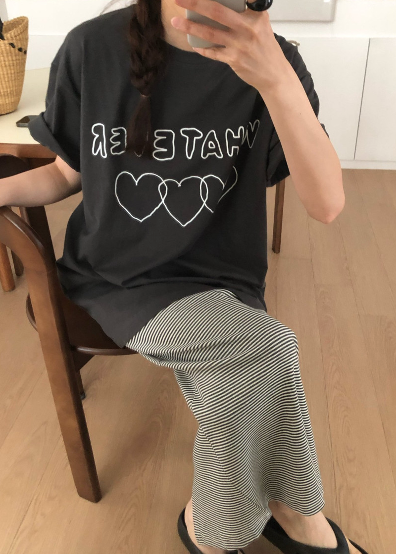Heart boxy T-shirt