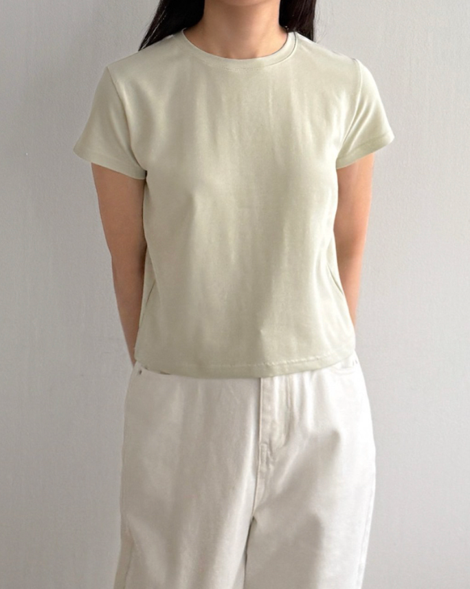 Cream modal tee