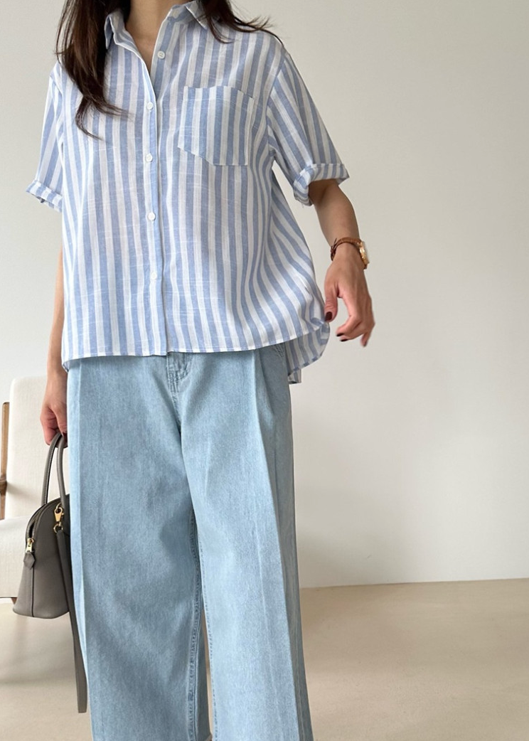 Striped cotton shirt