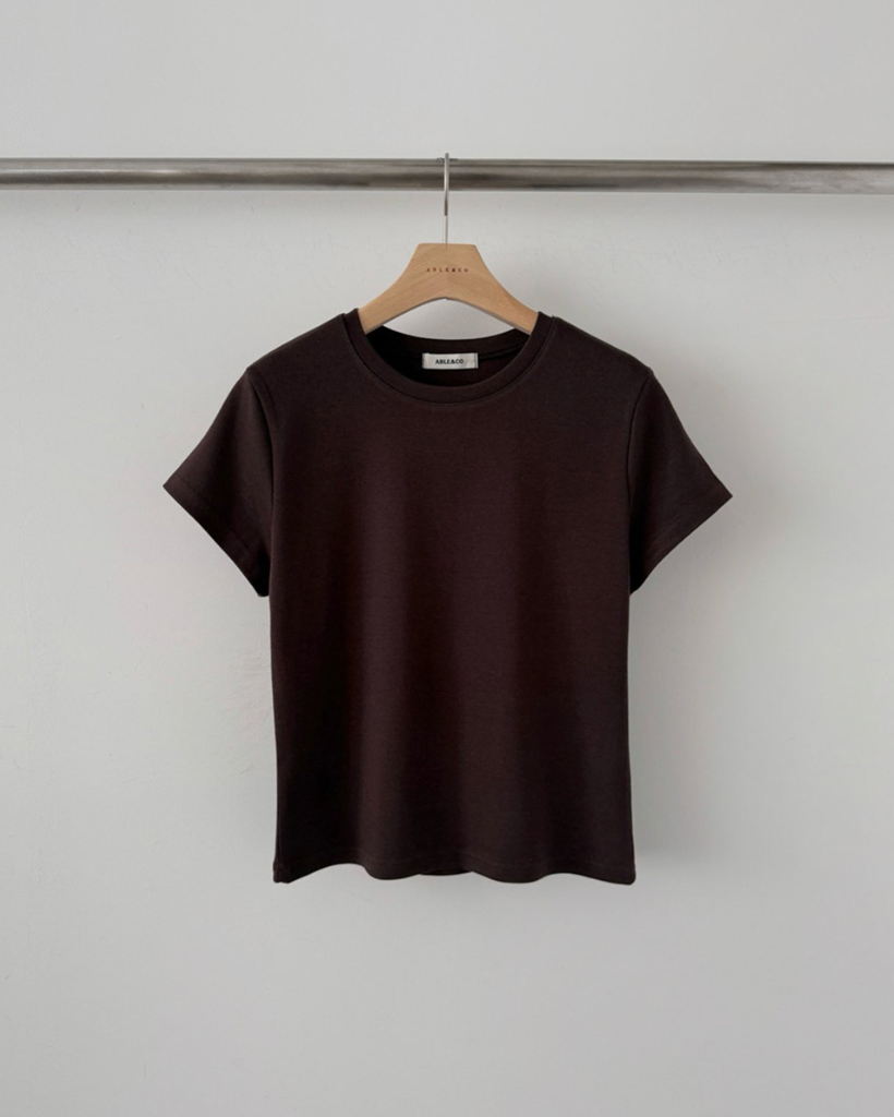 Cream modal mini T-shirt