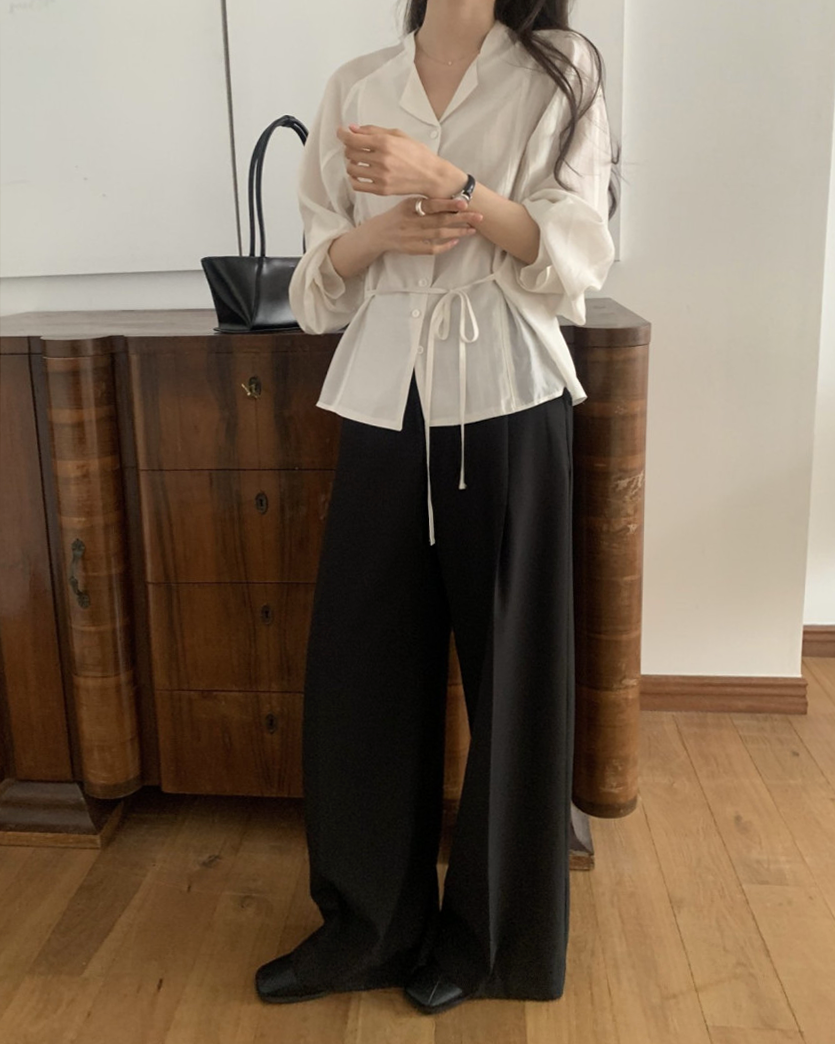 Tencel collar blouse