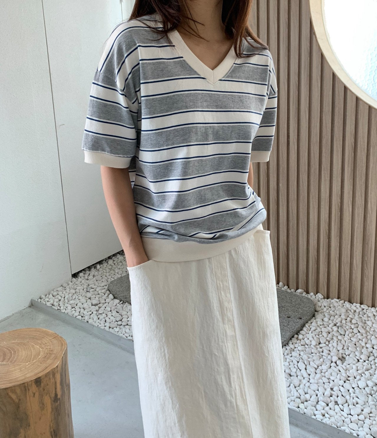 Summer striped sweatshirt