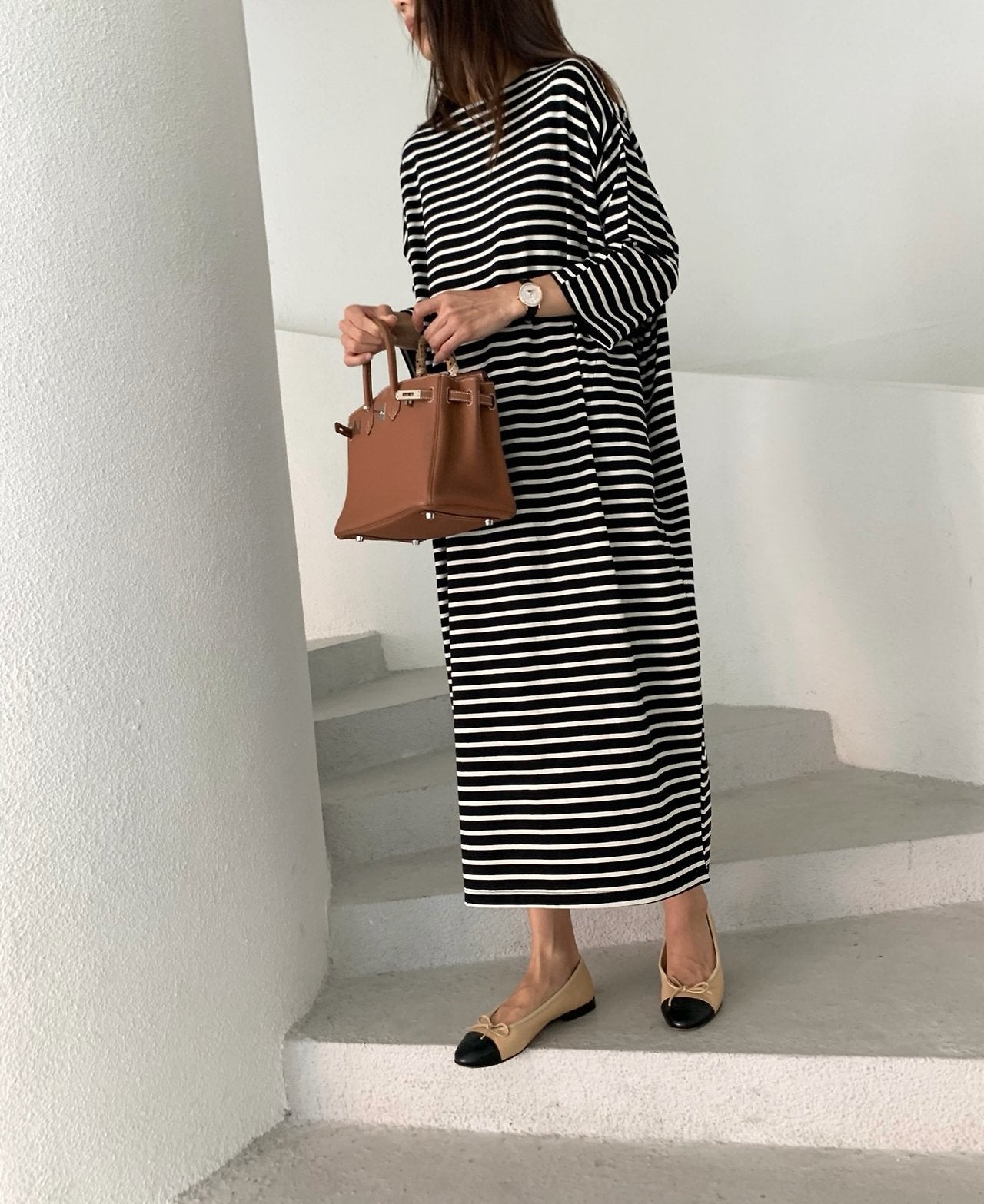 Striped long dress