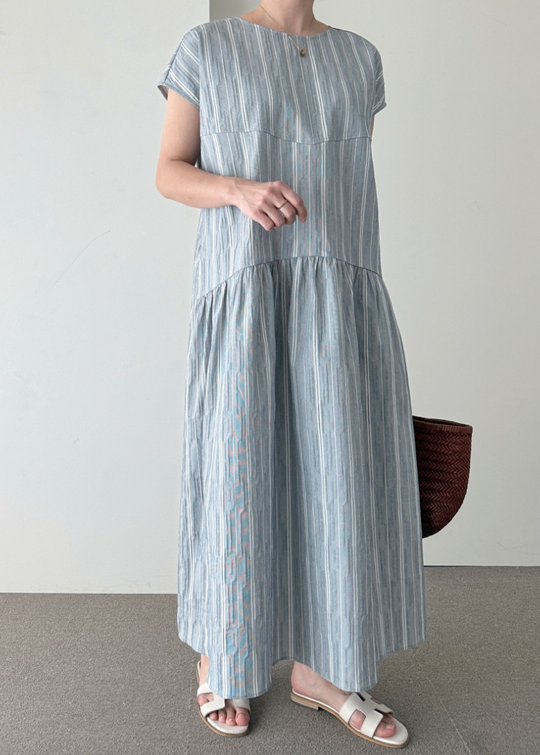Seersucker striped dress