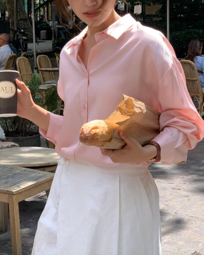Silky pastel blouse