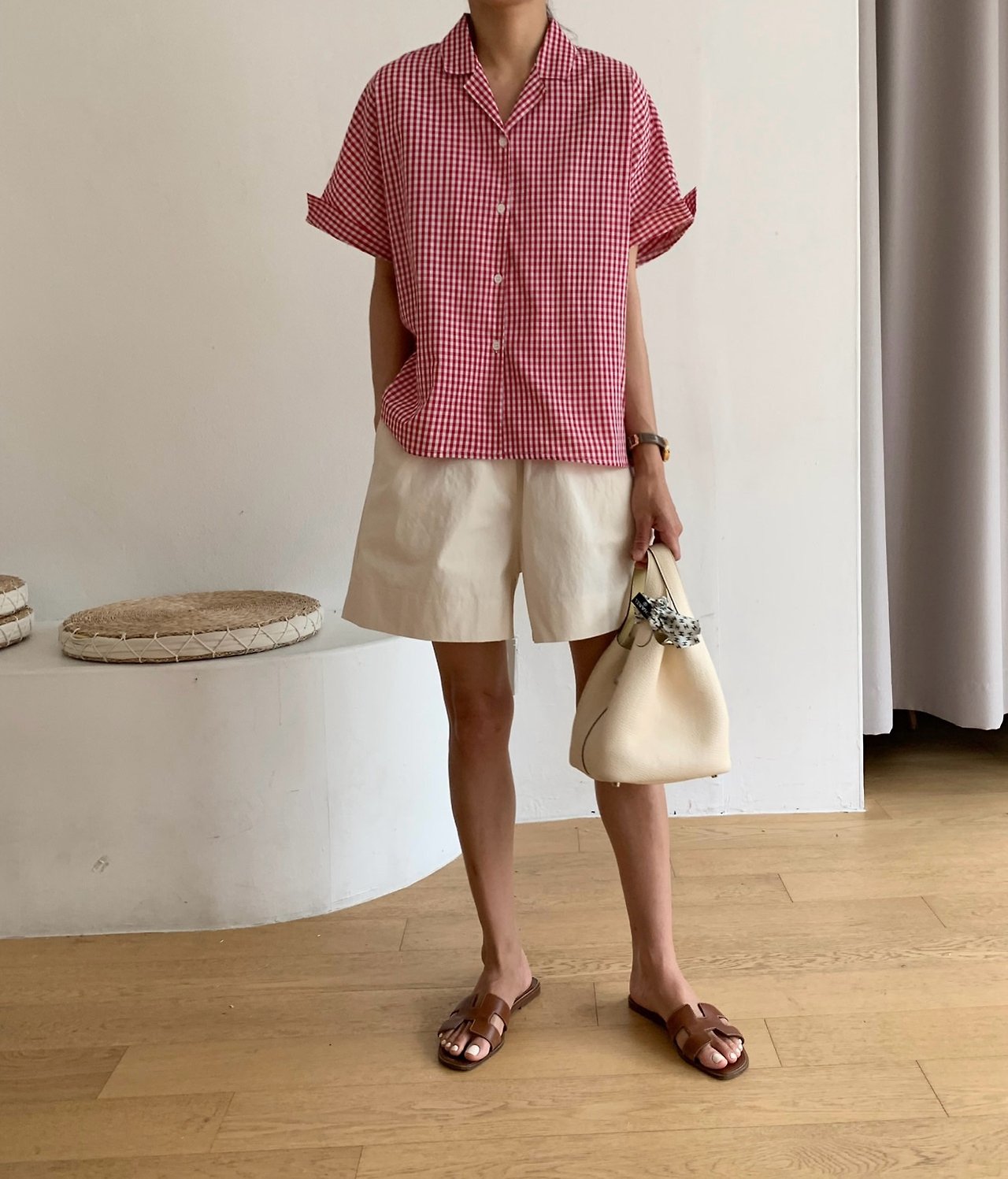 Gingham checkered shirt
