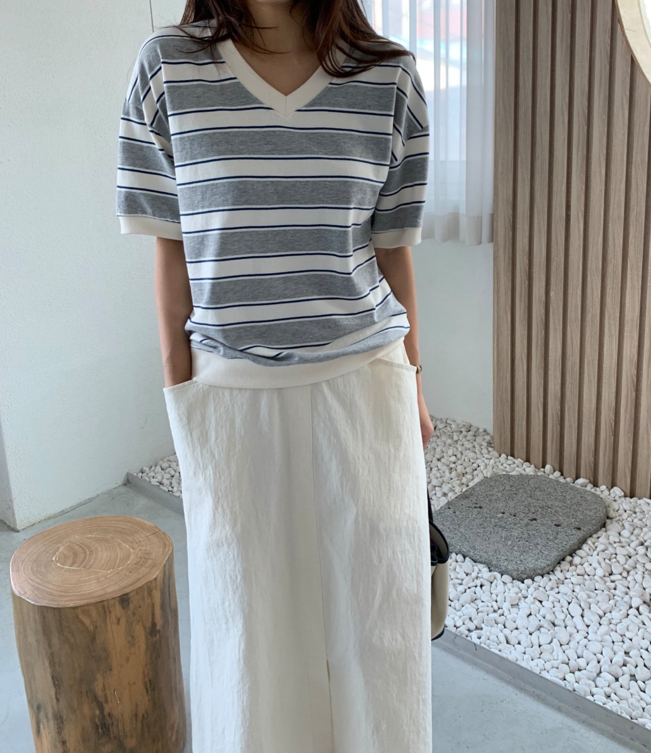Summer striped sweatshirt