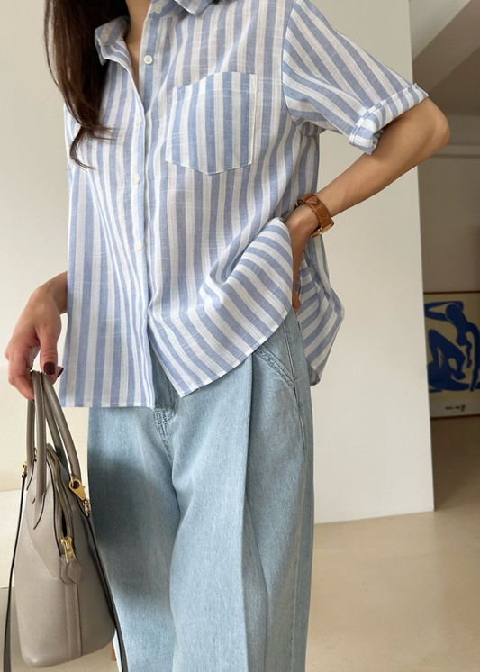 Striped cotton shirt