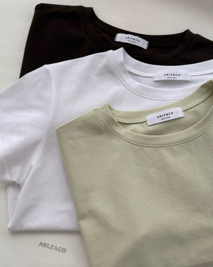 Cream modal tee