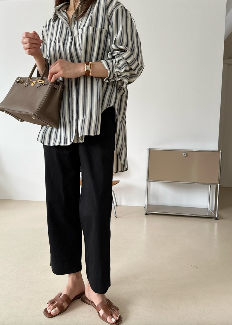 Bio-washed cotton pants