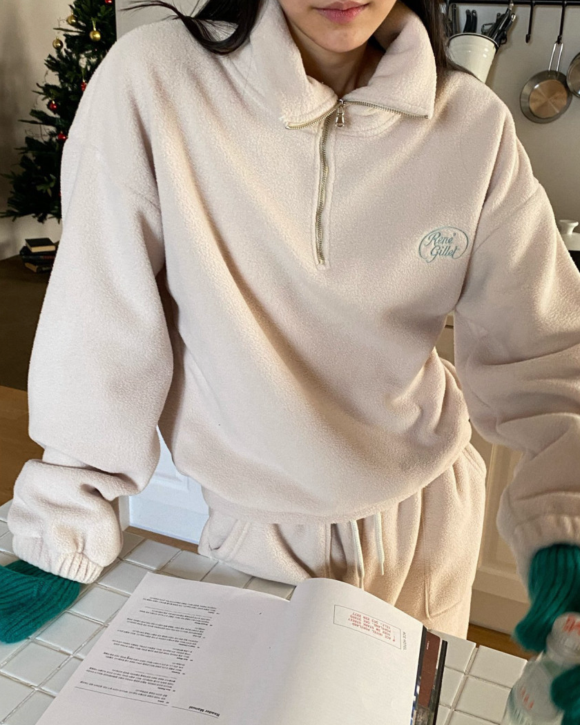 (F/W) Fleece high neck top