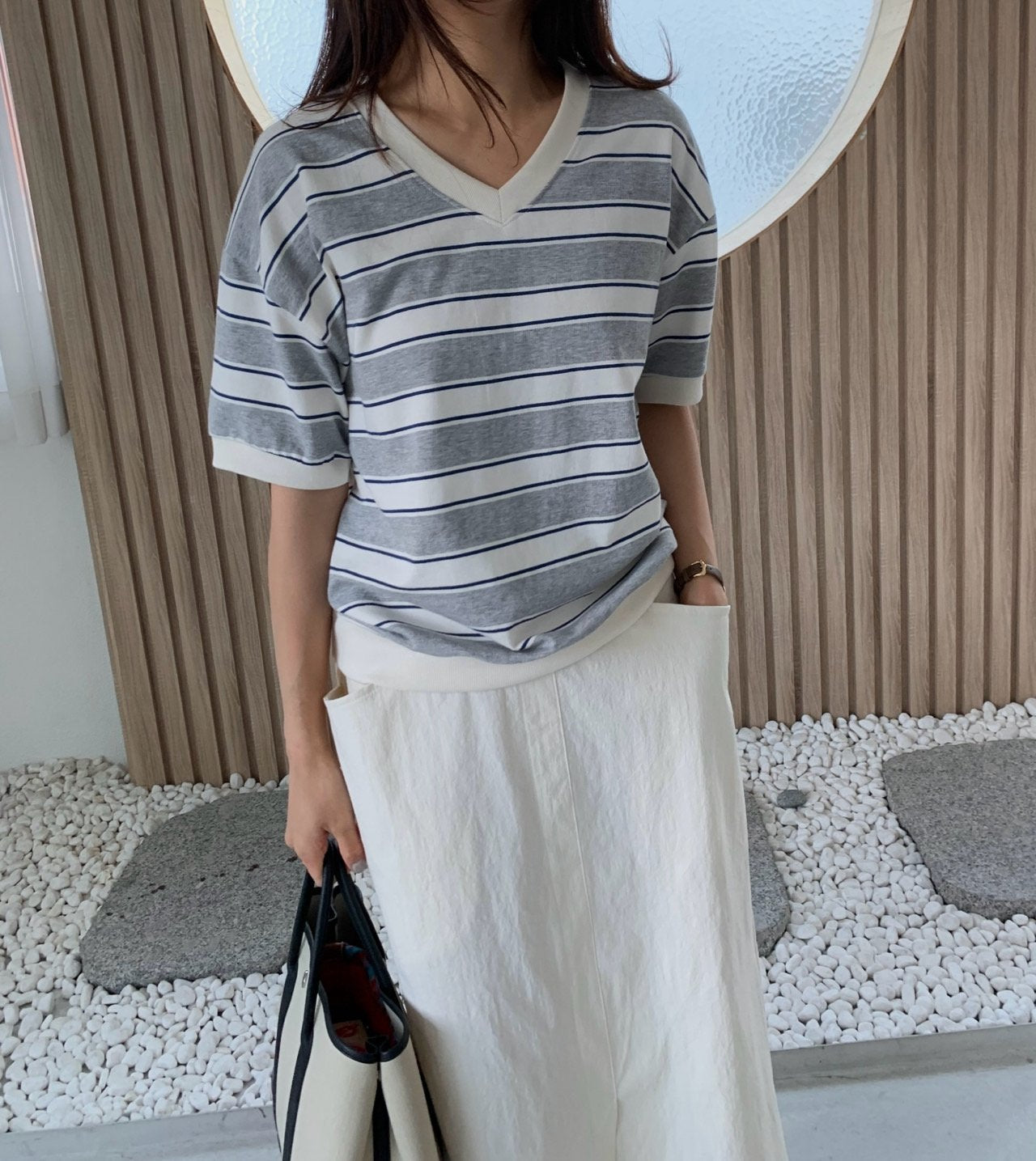 Summer striped sweatshirt