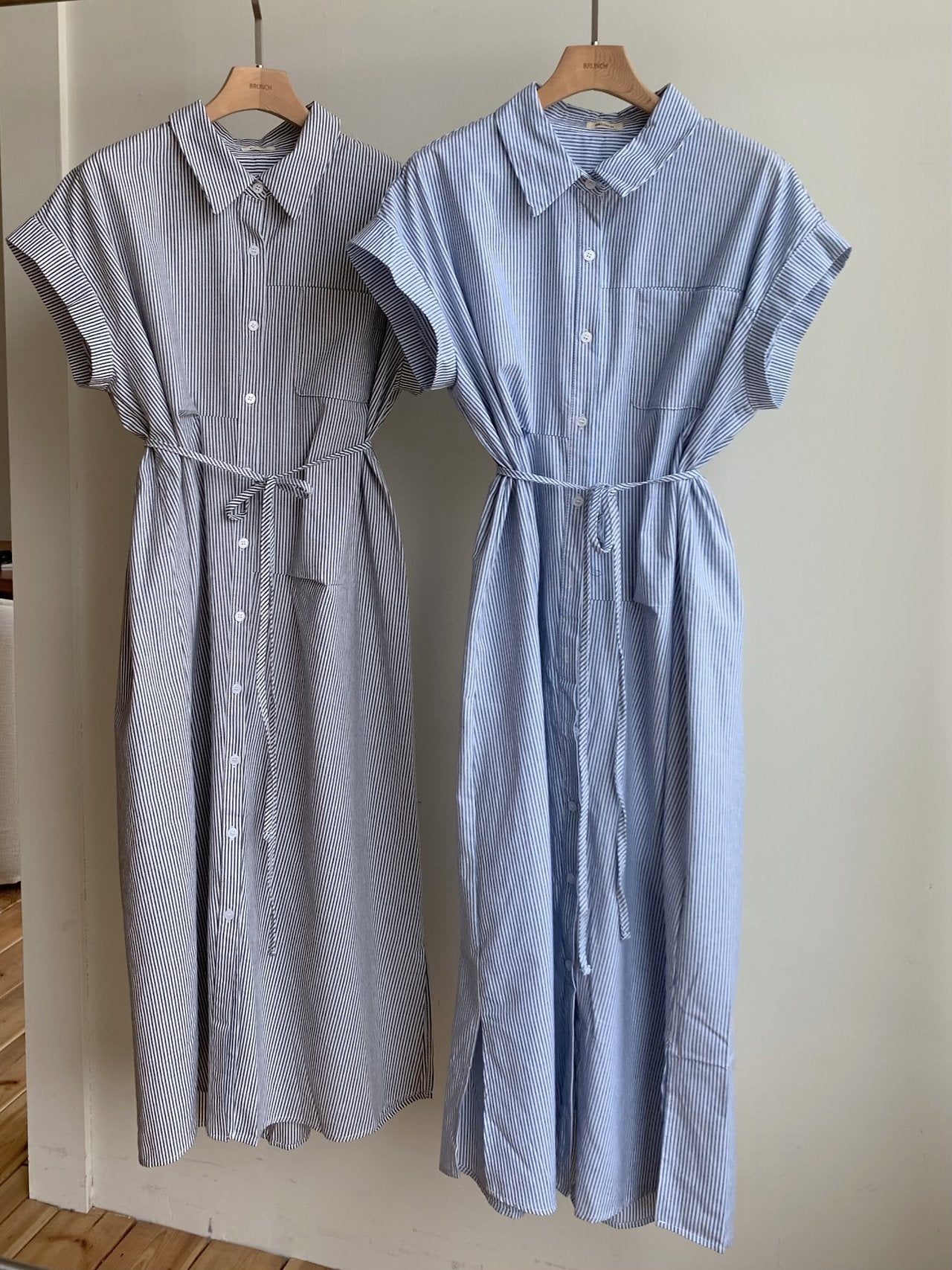 Striped shirt dress