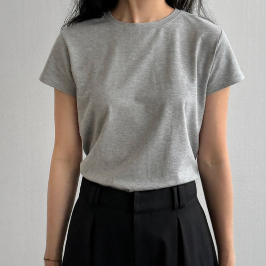 Semi-cropped Jelly modal tee