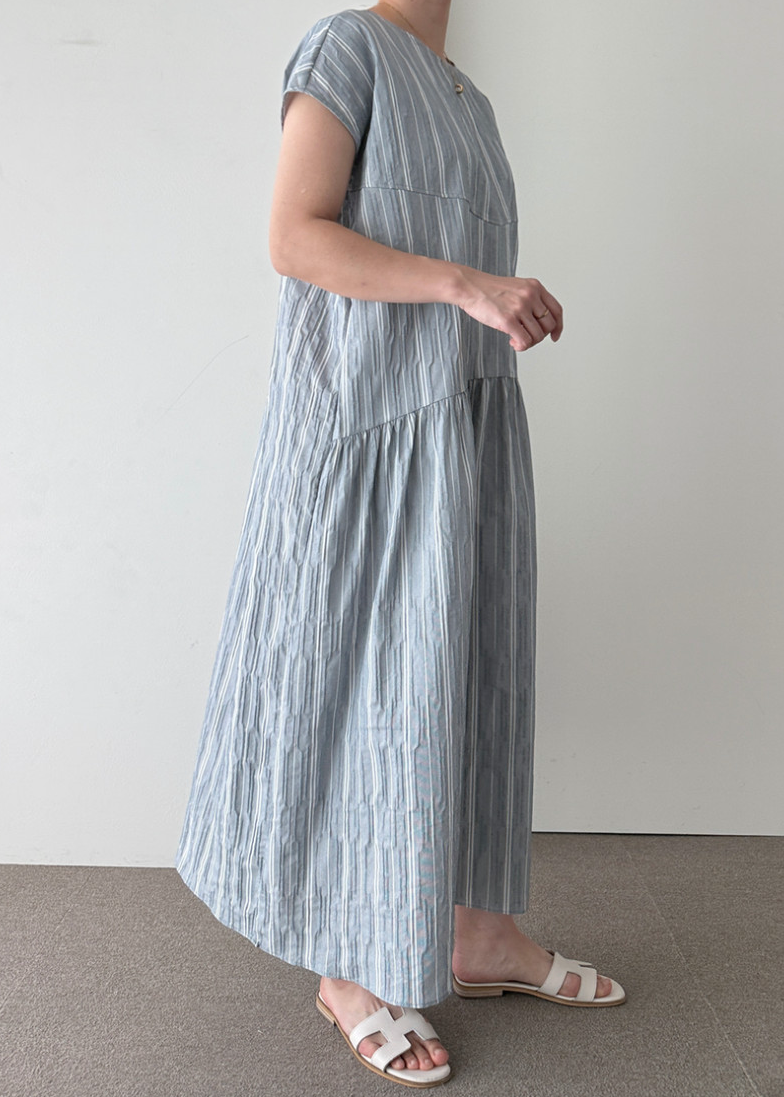 Seersucker striped dress