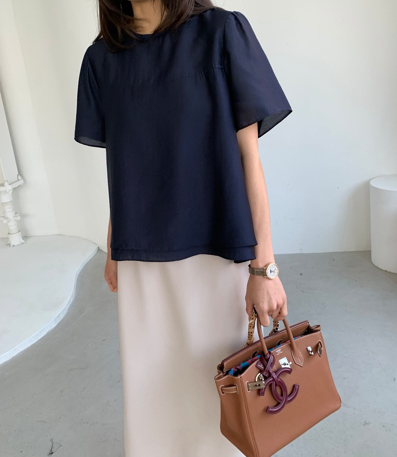 Double-layered blouse