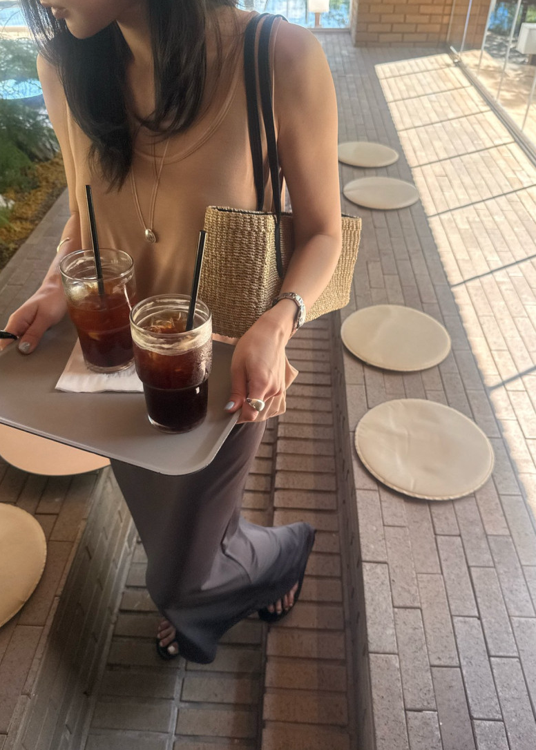 Rayon long skirt