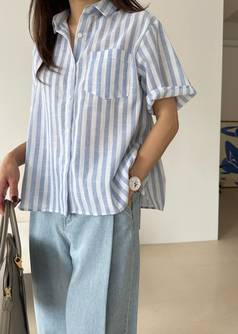 Striped cotton shirt