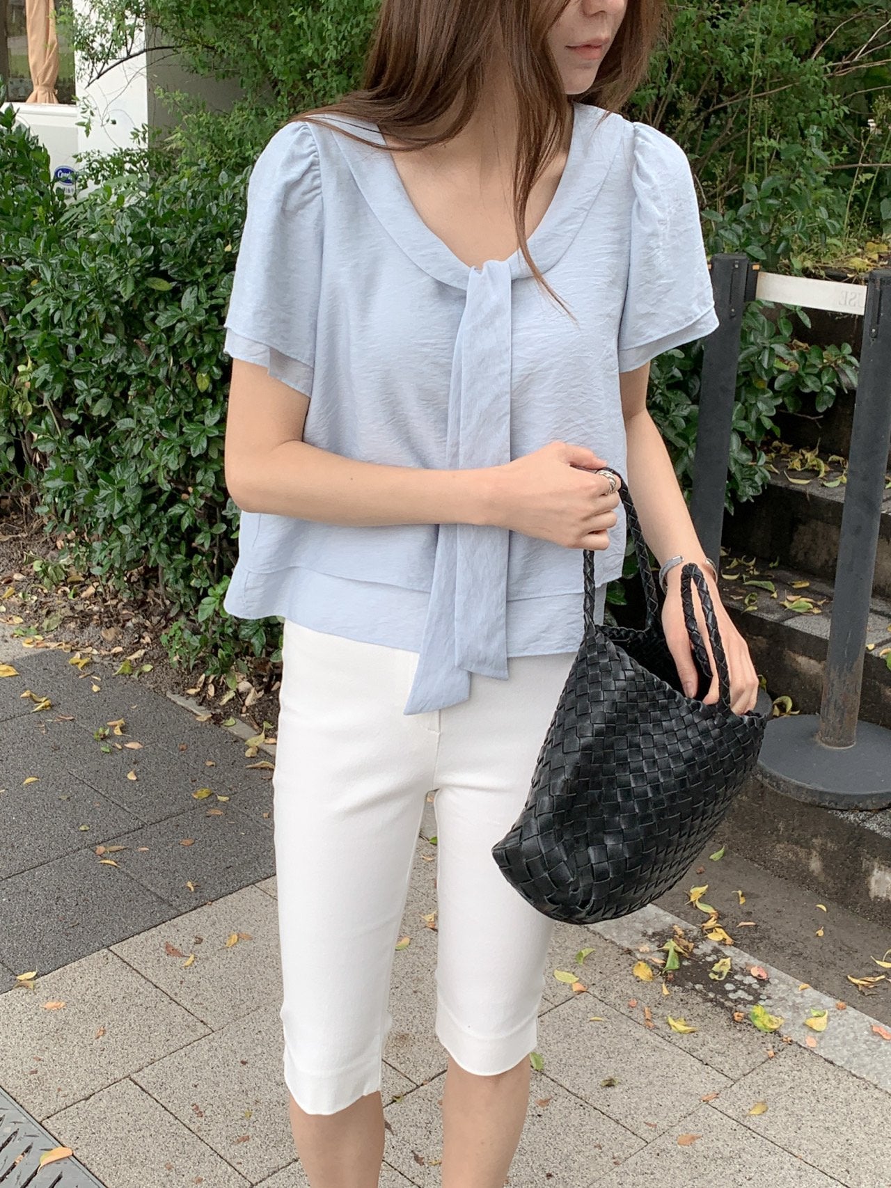 Tie blouse