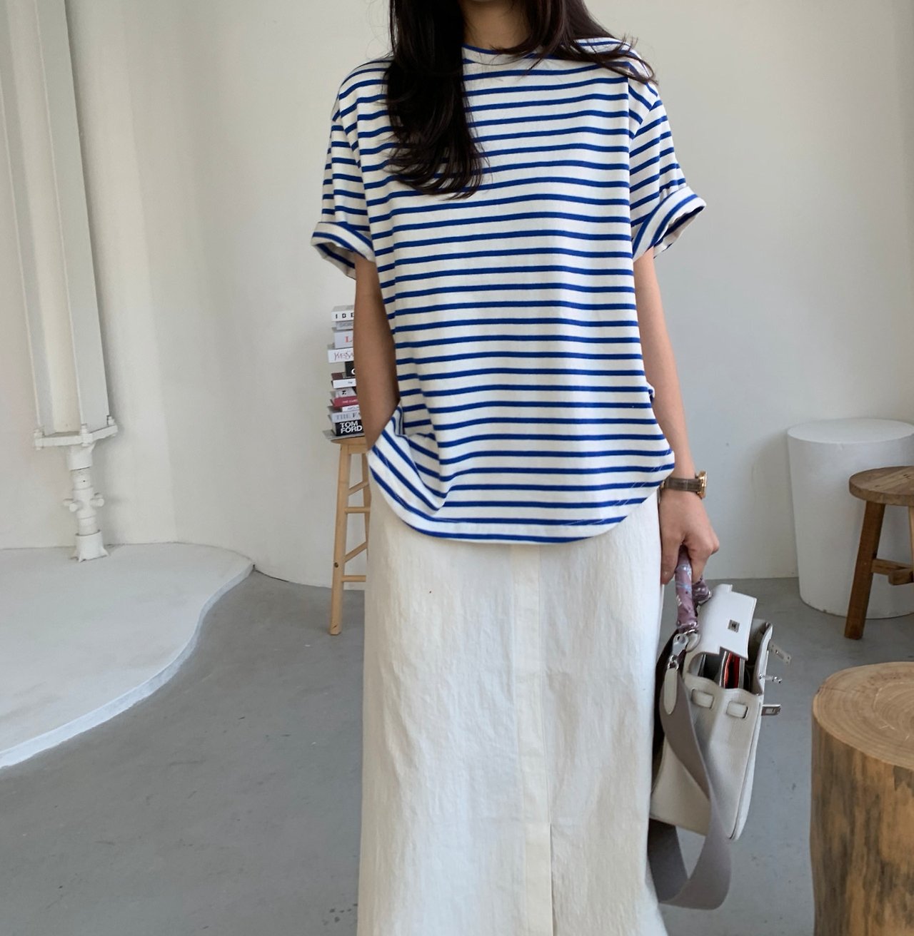Batwing striped t-shirt
