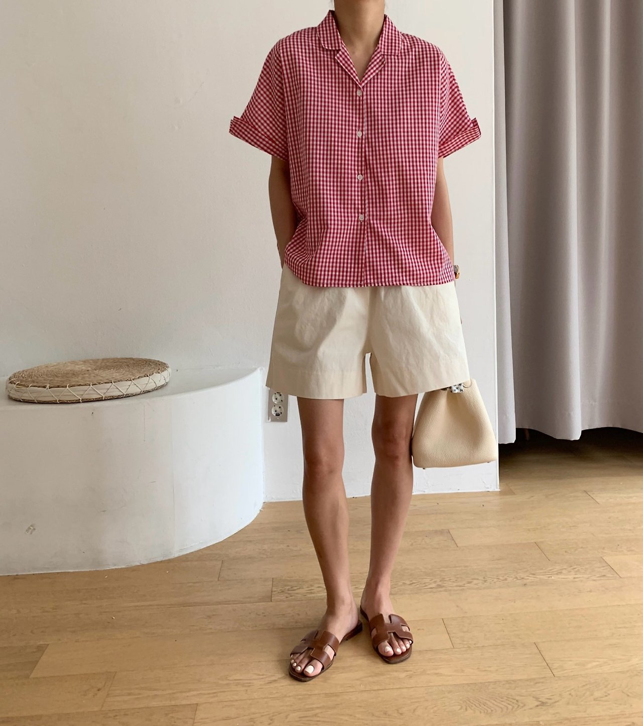 Gingham checkered shirt