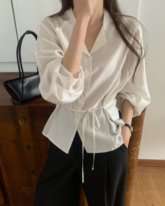 Tencel collar blouse