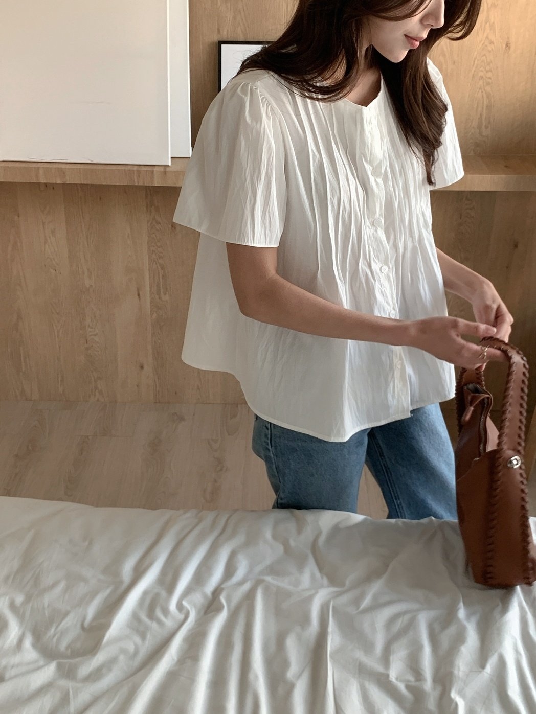 Pintuck blouse