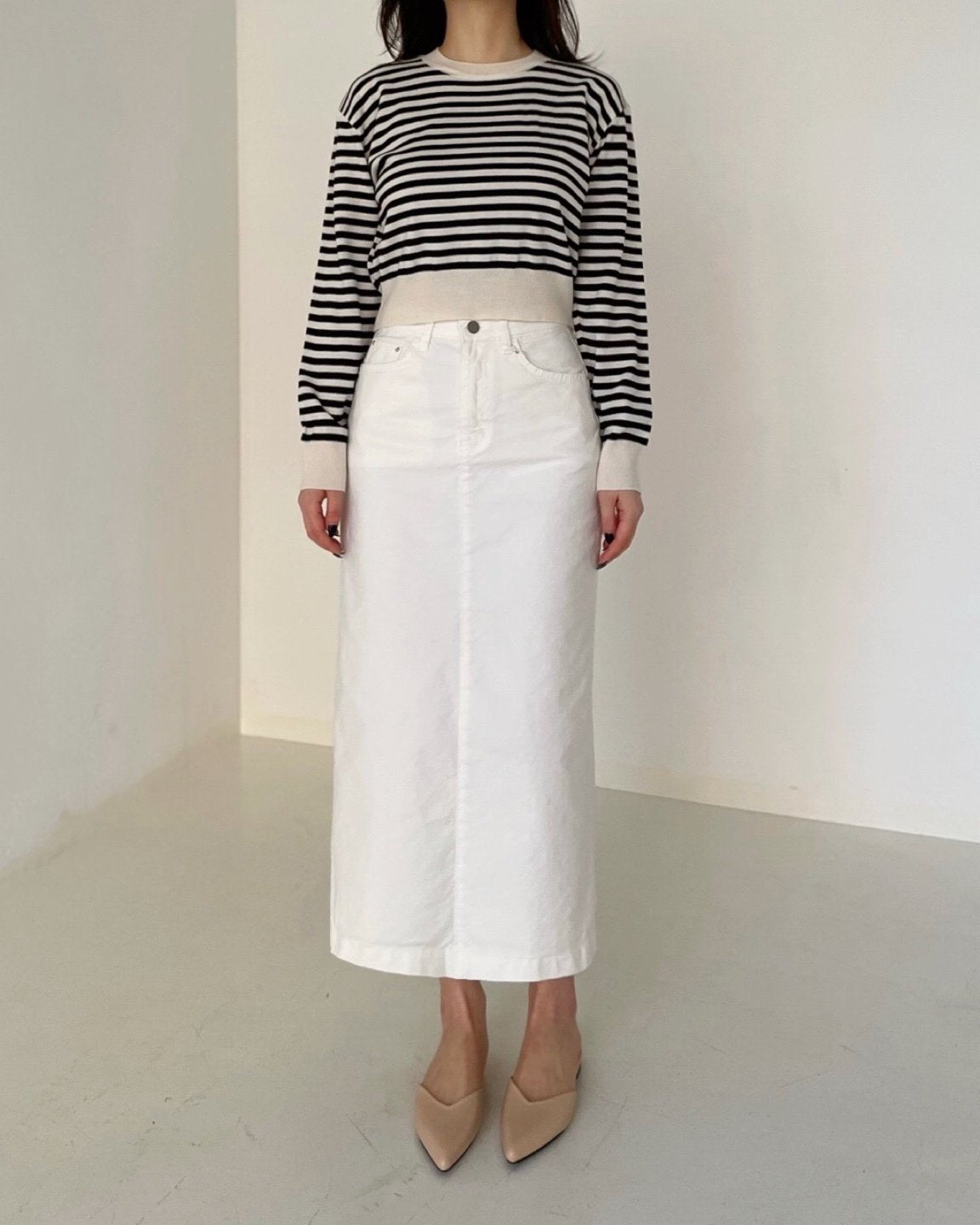 Chino cotton long skirt