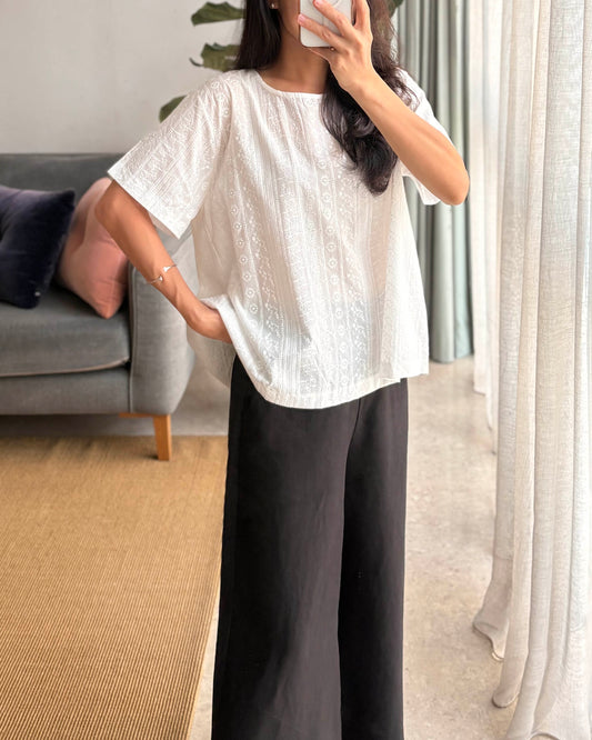 Lace cotton blouse