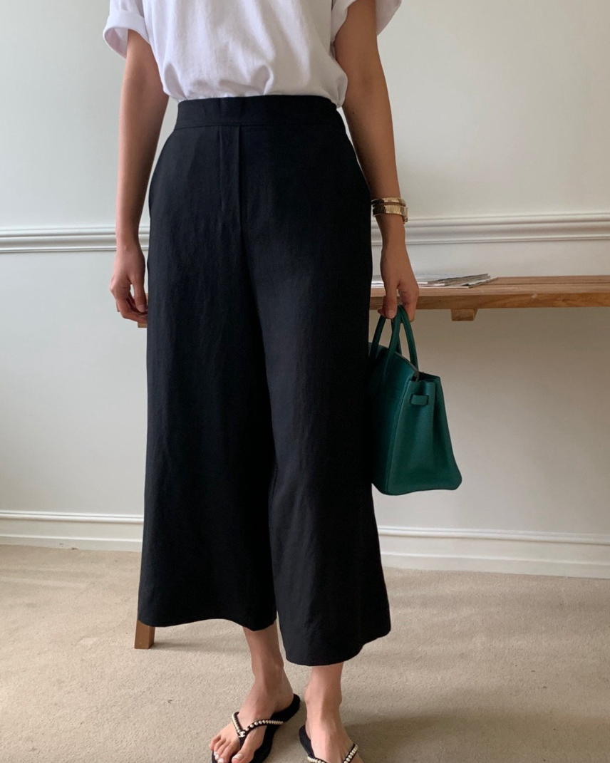 Tencel wide pants